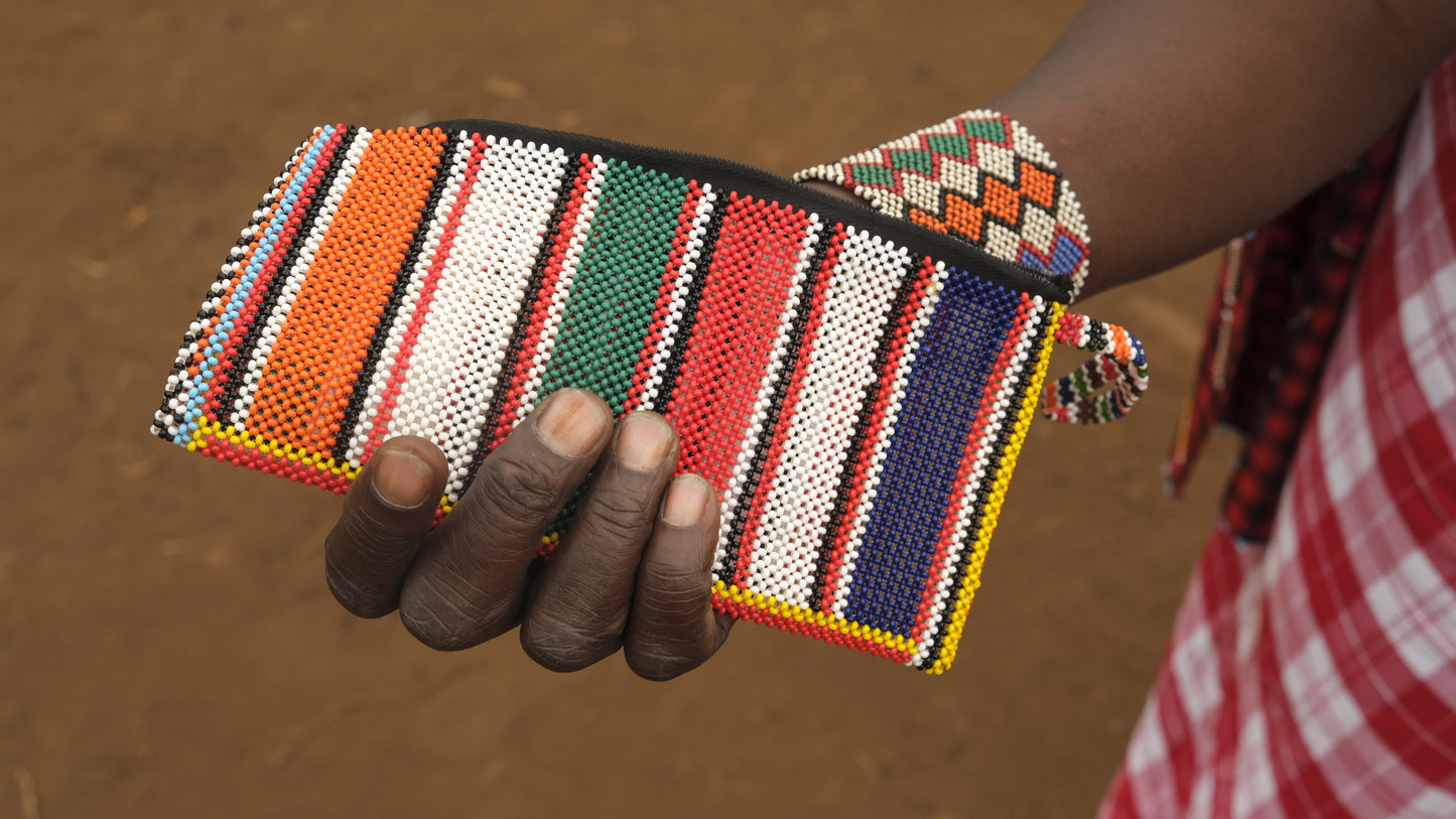 Little colorfull bag, made by Maasai women - Olgaria Beads