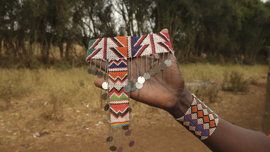 Choker necklace, handmade by Maasai women - Olgaria Beads